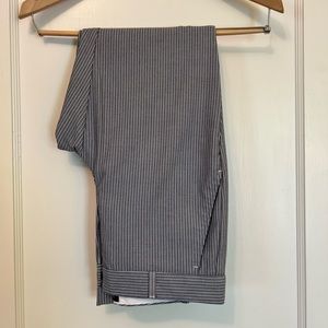 Banana Republic: Navy and White Stripe Slacks